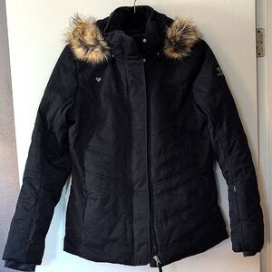 Women's Obermeyer Black Fur-Trimmed Jacket